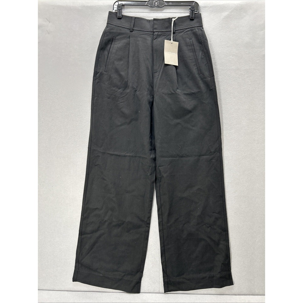 Everlane Womens The Way-High Drape Pants Size 6R 31" Inseam Pleated Black NEW